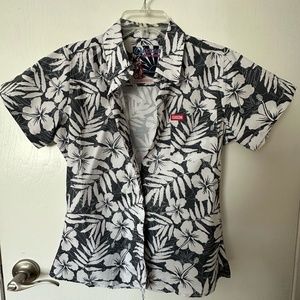 DIXXON - women's short sleeve Kaneohe / Aloha Series - size SMALL!